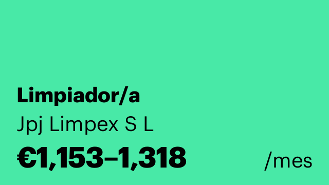 Limpiador/a