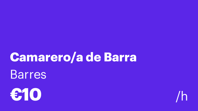 Camarero/a de Barra