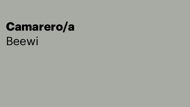 Camarero/a