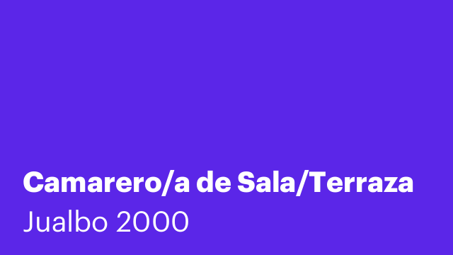 Camarero/a de Sala/Terraza