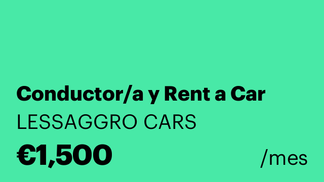 Conductor/a y Rent a Car