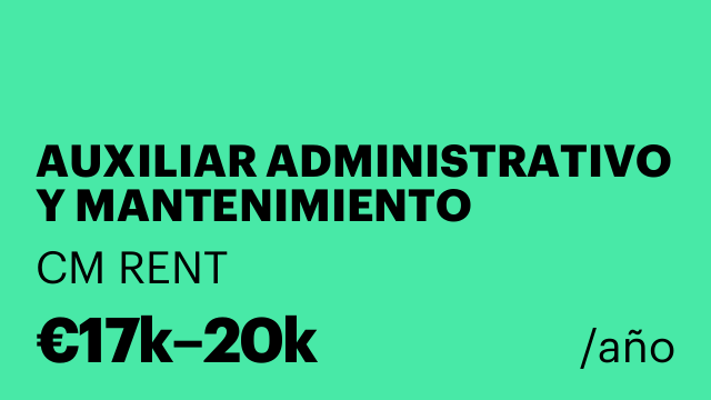 AUXILIAR ADMINISTRATIVO Y MANTENIMIENTO