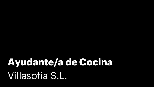 Ayudante/a de Cocina