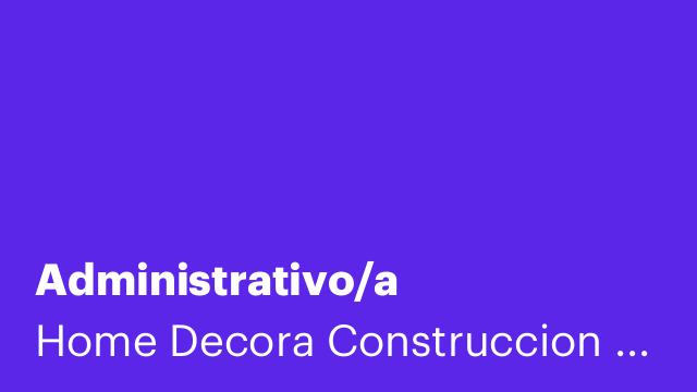 Administrativo/a