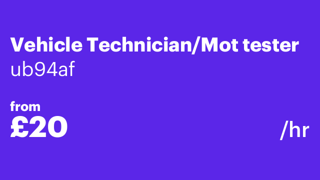 Vehicle Technician/Mot tester
