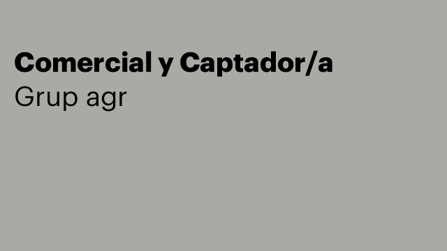 Comercial y Captador/a