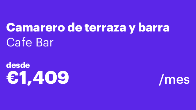 Camarero de terraza y barra