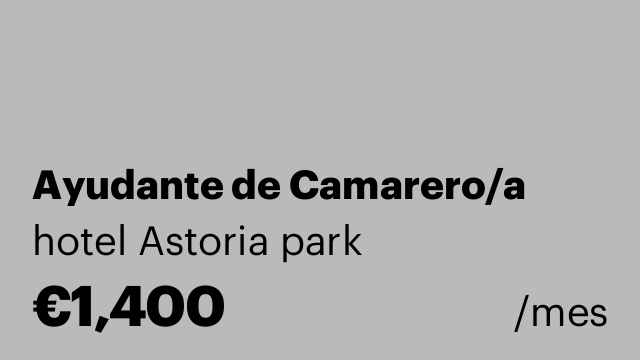 Ayudante de Camarero/a