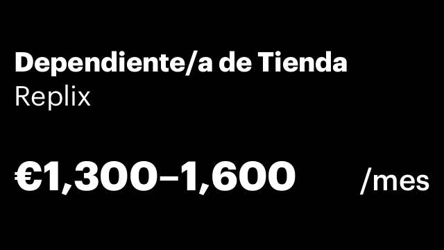 Dependiente/a de Tienda