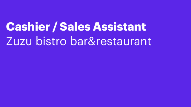 Cashier / Sales Assistant