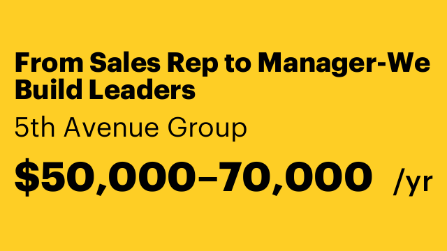 From Sales Rep to Manager-We Build Leaders
