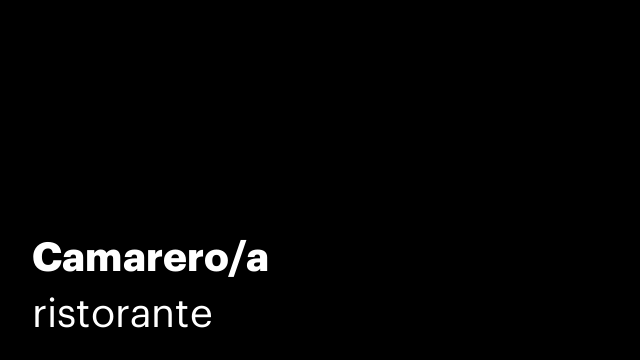 Camarero/a