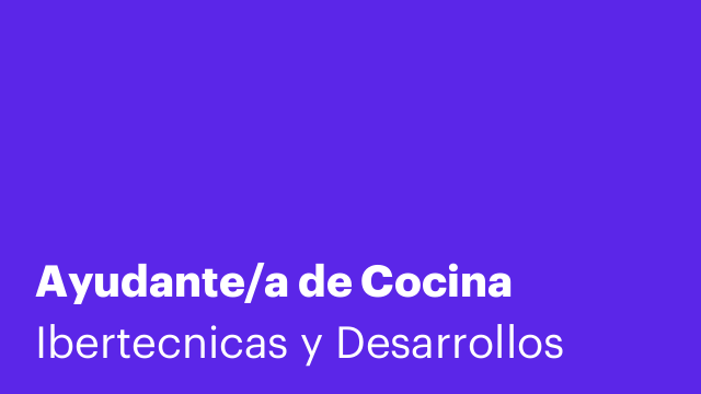 Ayudante/a de Cocina