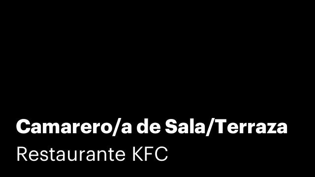 Camarero/a de Sala/Terraza