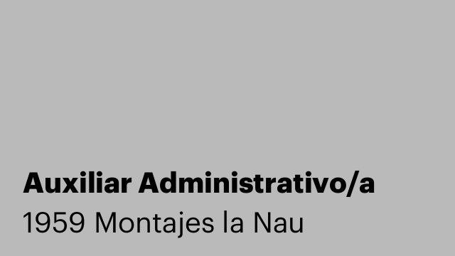Auxiliar Administrativo/a