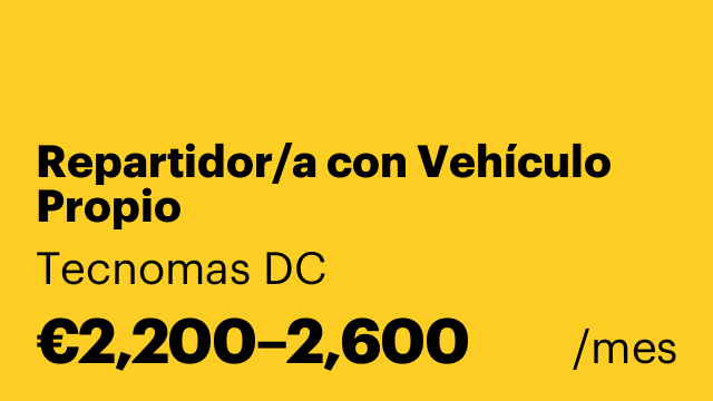 Repartidor/a con Vehículo Propio