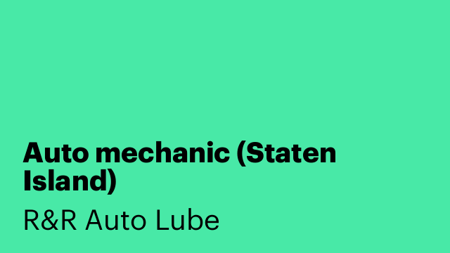 Auto mechanic (Staten Island)