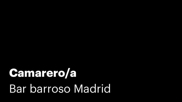 Camarero/a