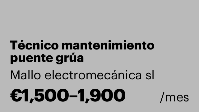 Técnico mantenimiento puente grúa