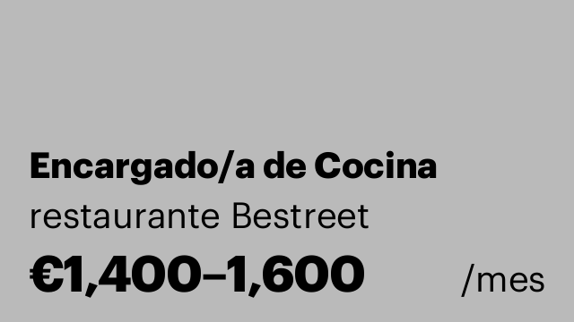 Encargado/a de Cocina