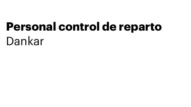 Personal control de reparto