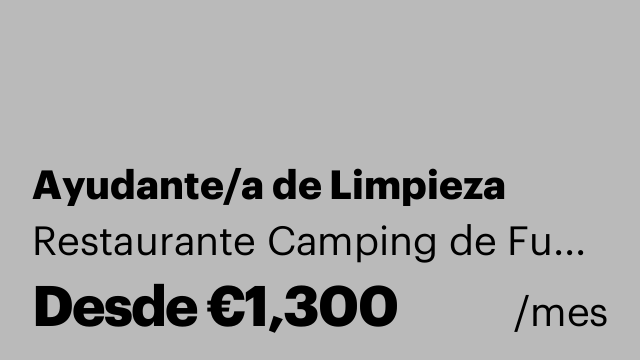 Ayudante/a de Limpieza