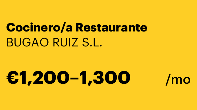 Cocinero/a Restaurante