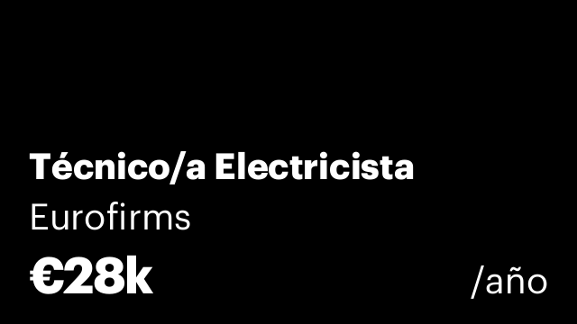 Técnico/a Electricista