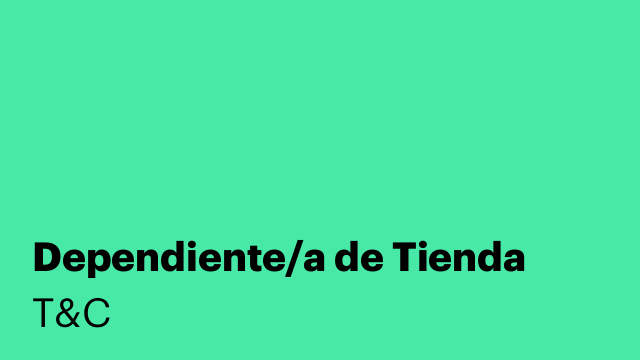 Dependiente/a de Tienda