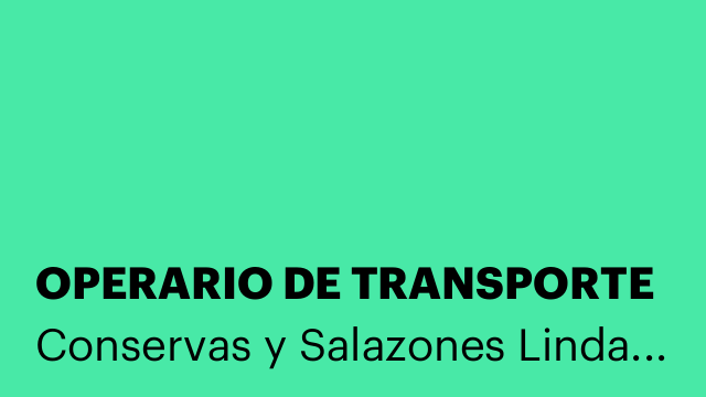 OPERARIO DE TRANSPORTE