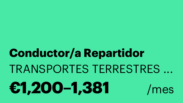 Conductor/a Repartidor