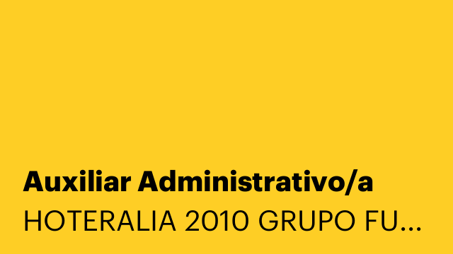 Auxiliar Administrativo/a
