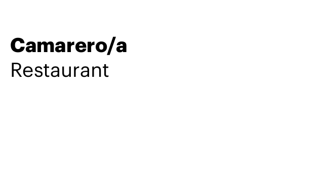 Camarero/a