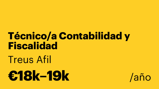 Técnico/a Contabilidad y Fiscalidad