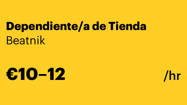 Dependiente/a de Tienda