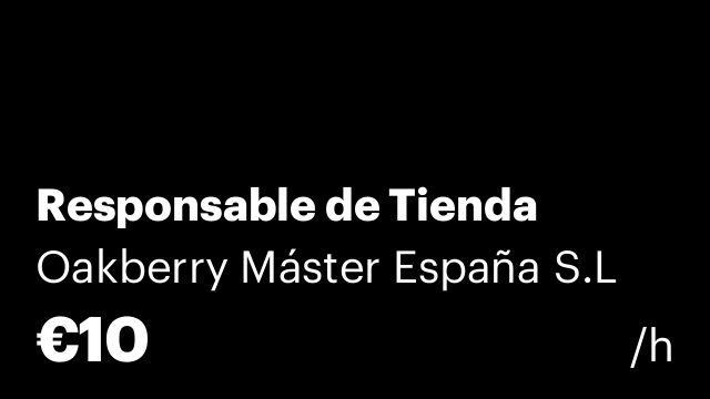 Responsable de Tienda