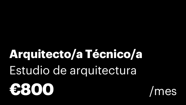 Arquitecto/a Técnico/a