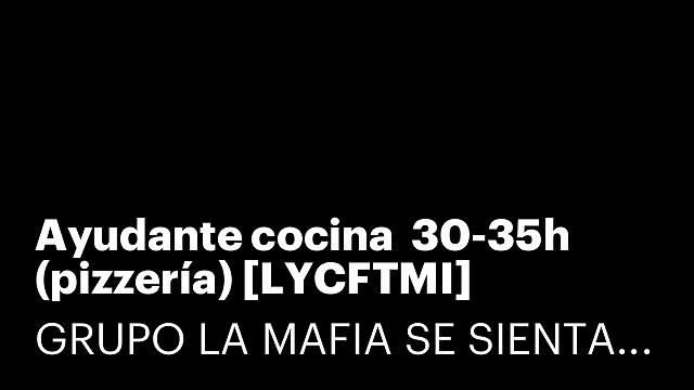 Ayudante cocina  30-35h (pizzería) [LYCFTMI]