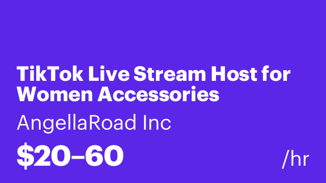 TikTok Live Stream Host for Women Accessories
