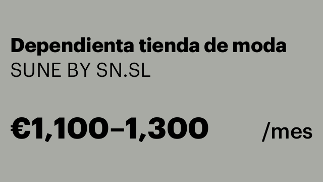 Dependienta tienda de moda