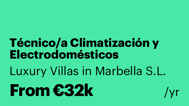 Técnico/a Climatización y Electrodomésticos
