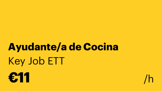 Ayudante/a de Cocina