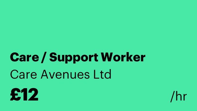 Care / Support Worker