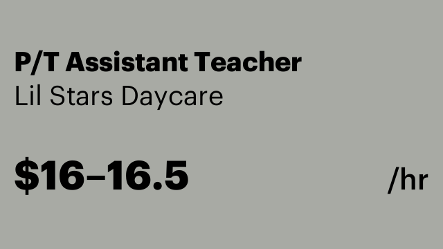P/T Assistant Teacher