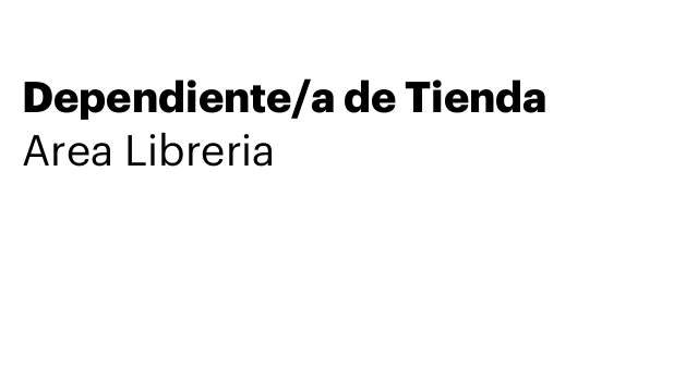 Dependiente/a de Tienda