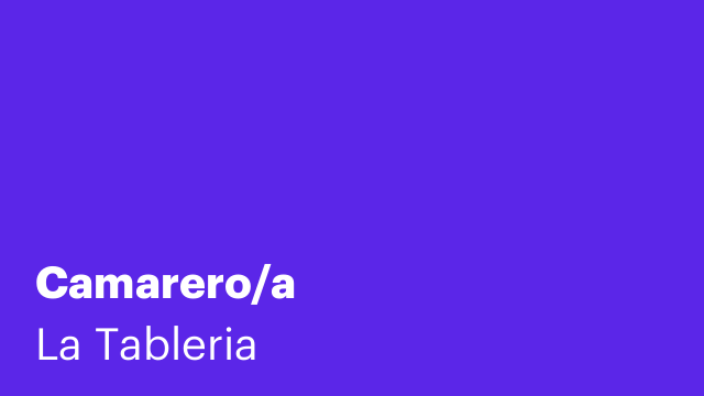 Camarero/a
