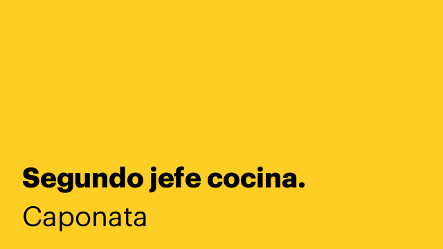 Segundo jefe cocina.