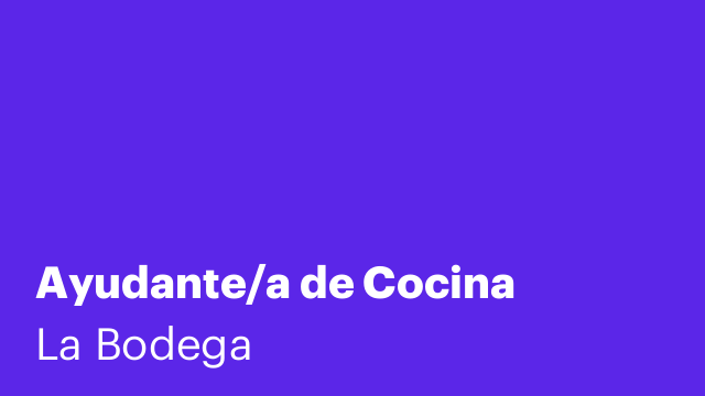 Ayudante/a de Cocina