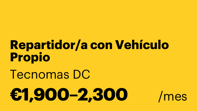 Repartidor/a con Vehículo Propio