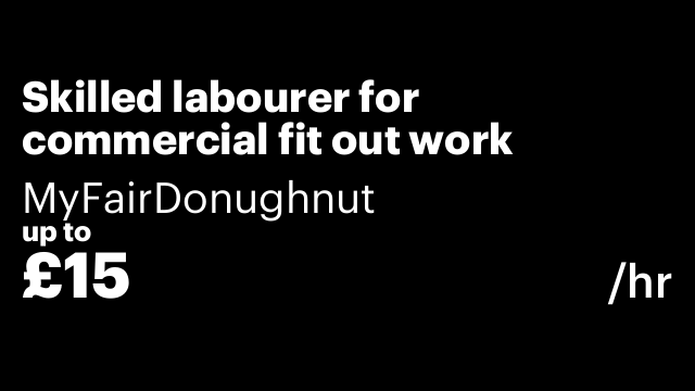 Skilled labourer for commercial fit out work